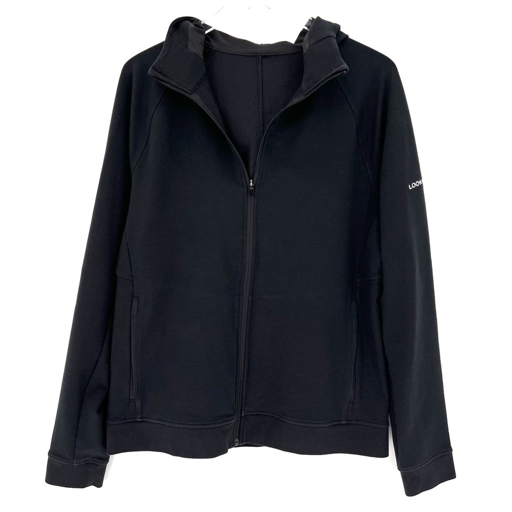 Lululemon City Sweat Full Zip Hoodie Mens Large Black Sweatshirt Gym Casual Logo